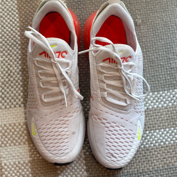 Nike Air Max 270 White and Red with Neon Accents - Picture 2 of 10